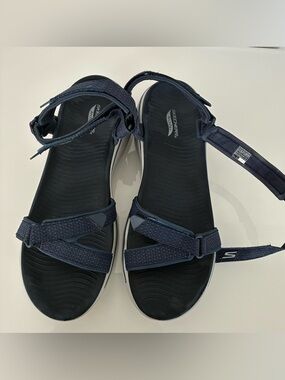 Skechers Navy and Black Womens Sport Sandals with Adjustable Straps